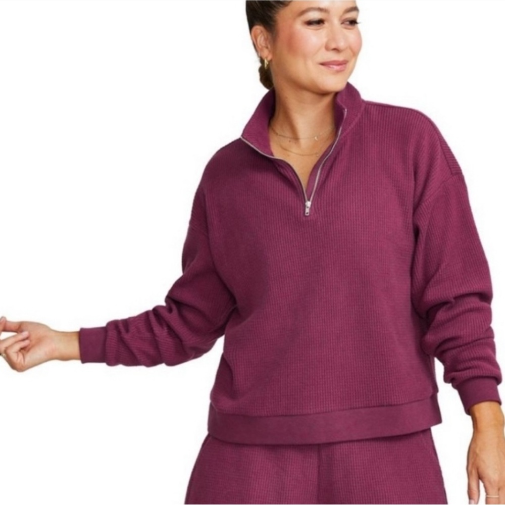 Peloton Purple Quarter-Zip Sweater size medium